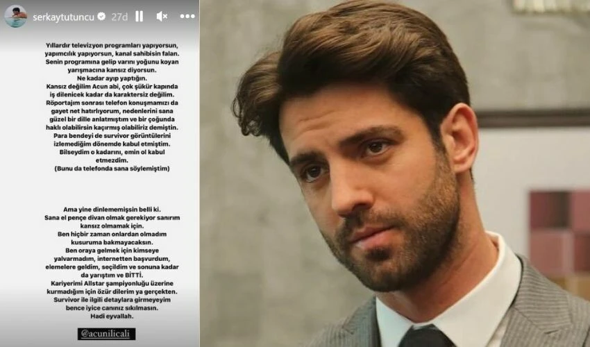 Acun Ilıcalı ‘kansız’ dedi, Serkay Tütüncü cevap verdi: Survivor ile ilgili detaylara girmeyeyim