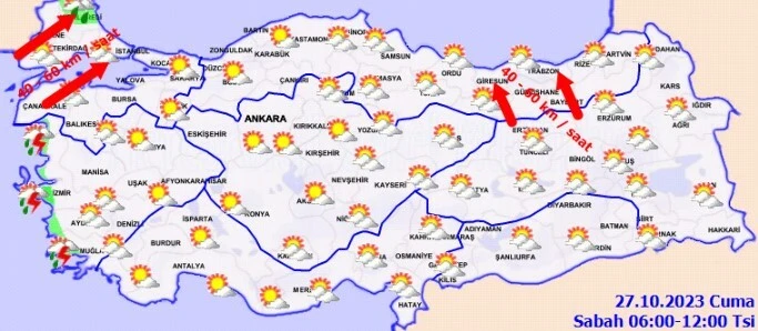 Meteoroloji tarih vererek uyardı! Güneşli havaya veda... Sağanak şiddetli geliyor (27 Ekim hava durumu)