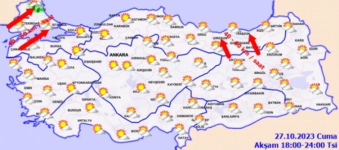 Meteoroloji tarih vererek uyardı! Güneşli havaya veda... Sağanak şiddetli geliyor (27 Ekim hava durumu)