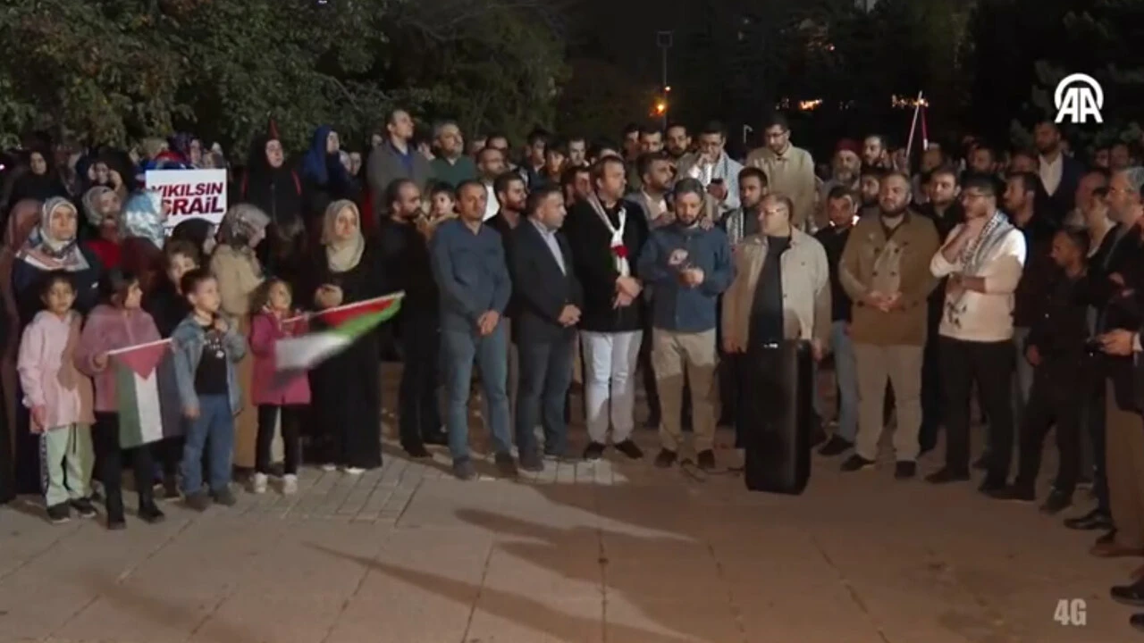 İstanbul ve Ankara'da Gazze protestosu! Konsolosluk önünde büyük tepki