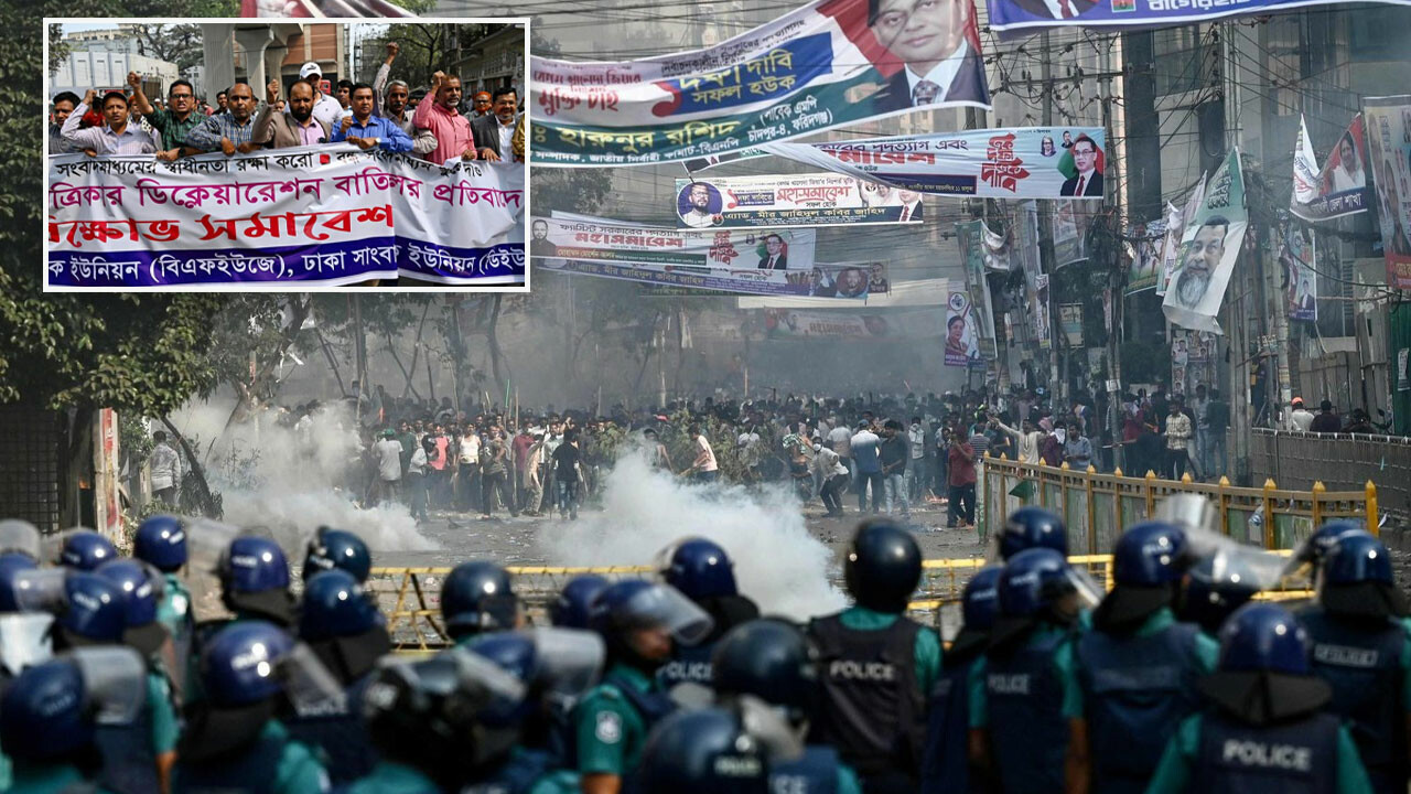 Bangladeş&#039;te 1 polisin öldüğü hükümet karşıtı protestolardan sonra muhalefet lideri gözaltına alındı