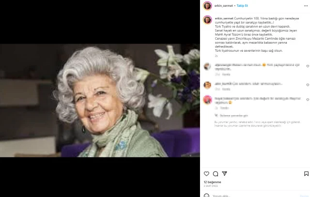 Jeyan Mahfi Tözüm hayatını kaybetti! Usta sanatçının ölümü sevenlerini hüzne boğdu