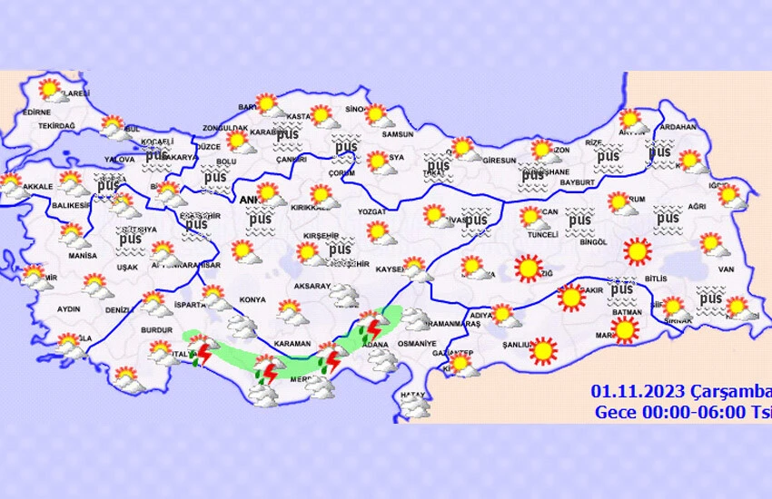 Meteoroloji saat vererek uyardı! Yağmurluklarınızı almadan çıkmayın: Sağanak geliyor... 31 Ekim 2023 il il hava durumu tahmini