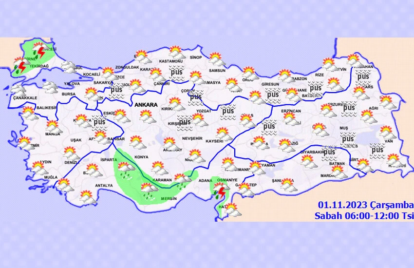 Meteoroloji yurt geneli sis ve pus uyarısında bulundu.