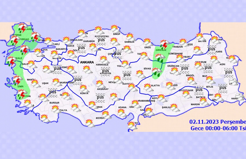 Yurt geneli sis ve pus etkili olacak.