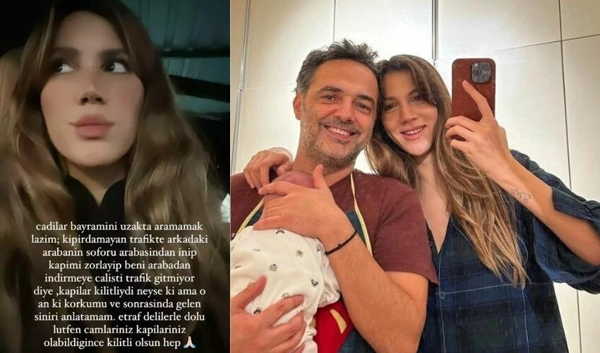 Arda Türkmen’in eşi Melodi Elbirliler trafikte saldırıya uğradı!