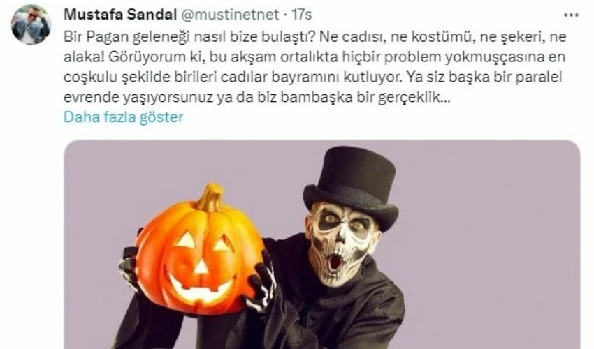 Mustafa Sandal, ünlülerin Cadılar Bayramı paylaşımına tepki gösterdi: Ne kostümü, ne şekeri, ne alaka!
