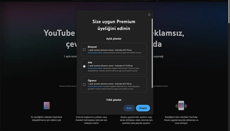 YouTube Premium fiyatlarına büyük zam geldi: İşte yeni tarife
