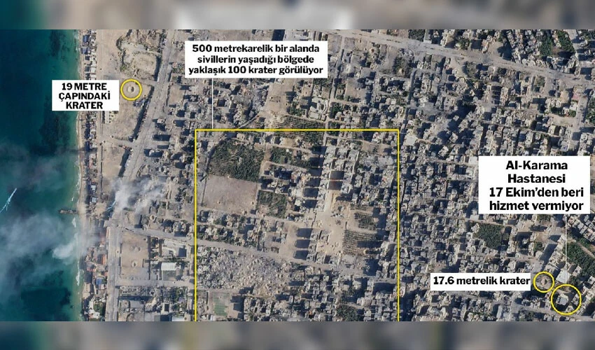 ABD'nin Afganistan'a 1 yılda attığı mühimmatı İsrail 29 günde attı! Gazze'nin yıkımı uzaydan böyle görüntülendi