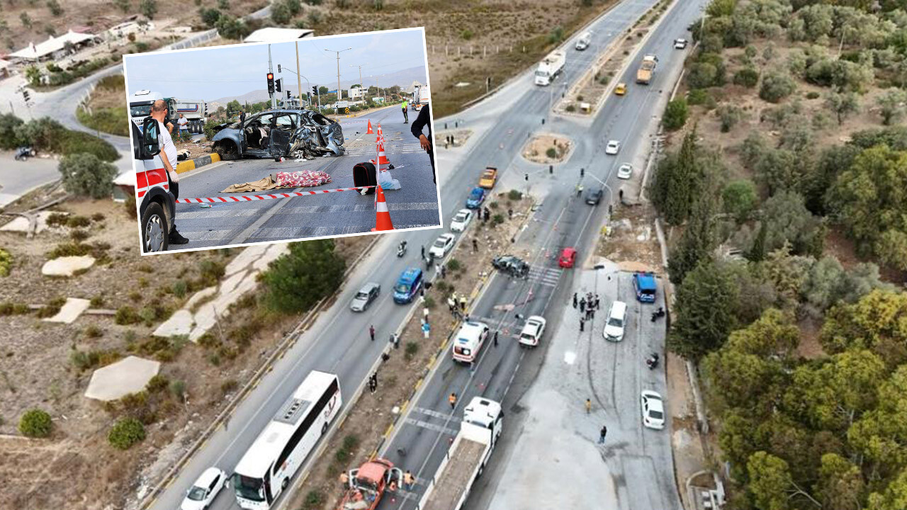 Bodrum-Milas kara yolunda feci kaza! Otomobil otobüsün altında kaldı: 1 ölü, 3 ağır yaralı