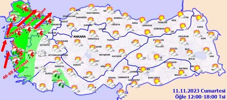 İstanbul, İzmir, Muğla... Meteoroloji il il uyardı: Metrekareye 100 kg yağış düşecek (11 Kasım 2023 Cumartesi hava durumu)