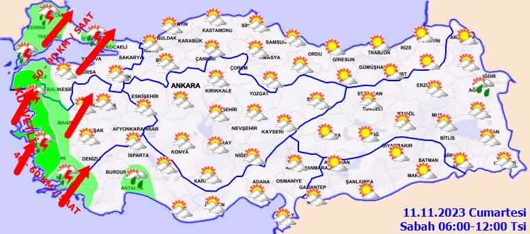 İstanbul, İzmir, Muğla... Meteoroloji il il uyardı: Metrekareye 100 kg yağış düşecek (11 Kasım 2023 Cumartesi hava durumu)