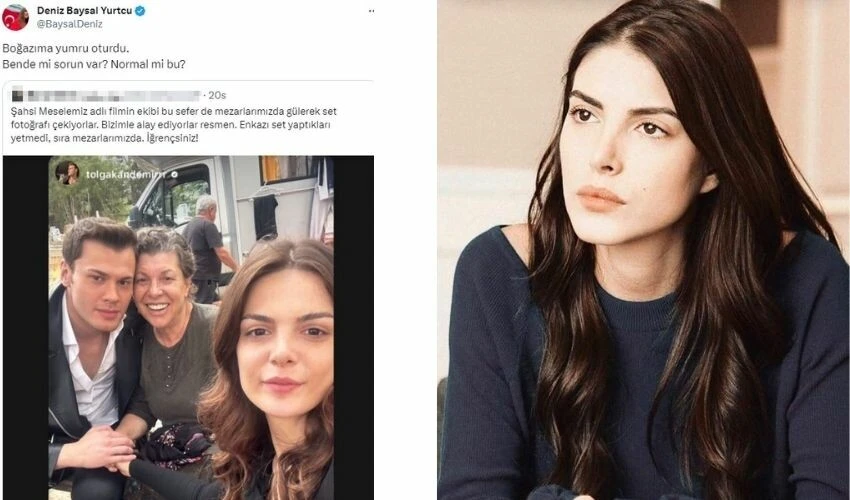 Enkazları dekor yapıp poz veren Şahsi Meselemiz oyuncularına Deniz Baysal’dan tepki