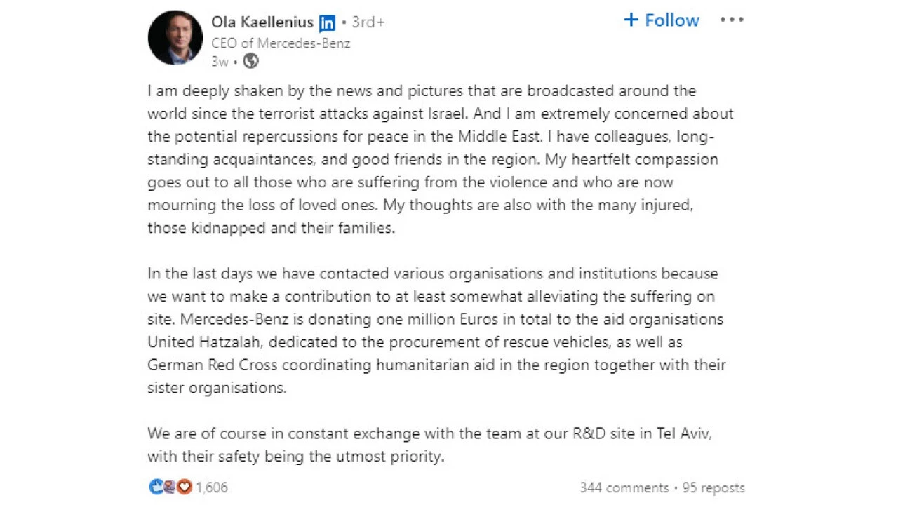 Mercedes'in CEO'sundan <a href=