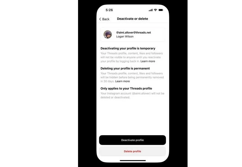 Threads hesabını silmek artık çok daha kolay... Meta, yeni özelliği devreye aldı
