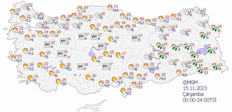Meteoroloji'den sağanak uyarısı: 3 ilde çok kuvvetli yağacak! (15 Kasım Çarşamba il il hava durumu)
