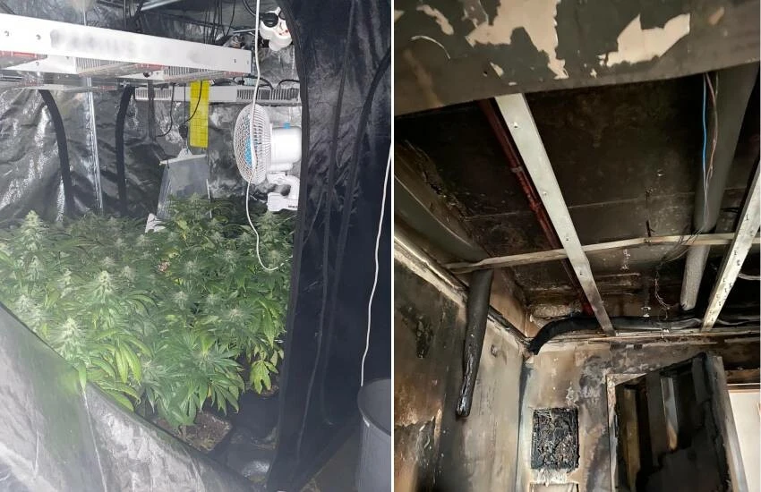 Evini uyuşturucu imalathanesine çevirdi: Kurduğu düzenek yangın çıkardı