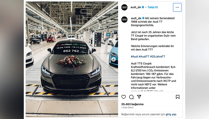 Duygulandıran veda: Son 'Audi TT' üretim bandından indi