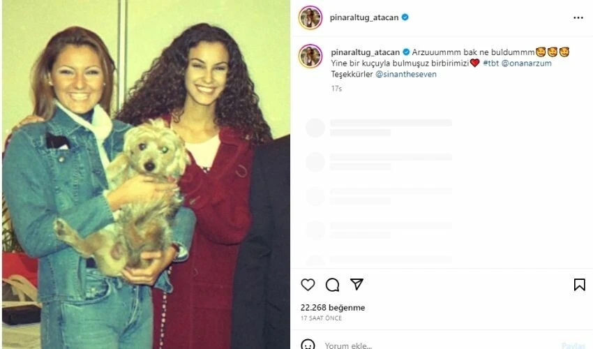 Pınar Altuğ arşivden fotoğraf çıkardı, binlerce yorum peş peşe geldi