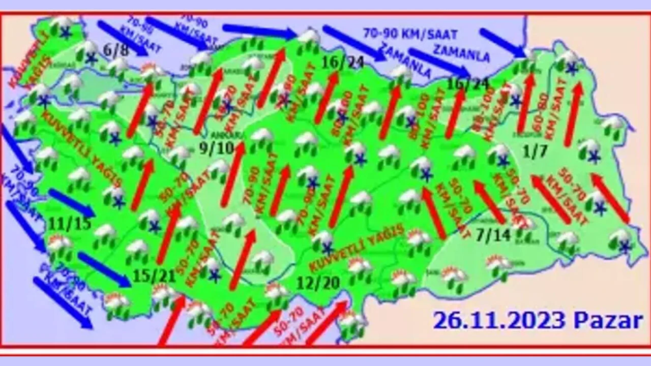 Meteoroloji 64 il için uyardı: Kar yağışı <a href=