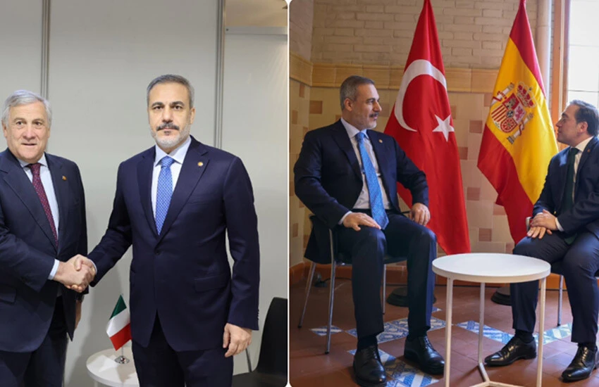 Bakan Fidan, İtalyan ve İspanyol mevkidaşlarıyla görüştü