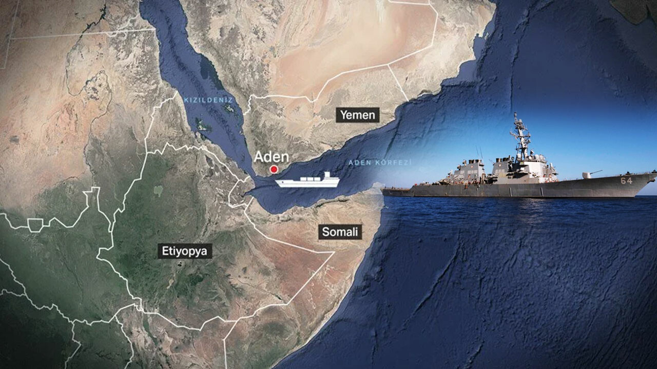 Son dakika! Yemen'den fırlatılan balistik füzeler ABD savaş gemisinin yakınlarına düştü