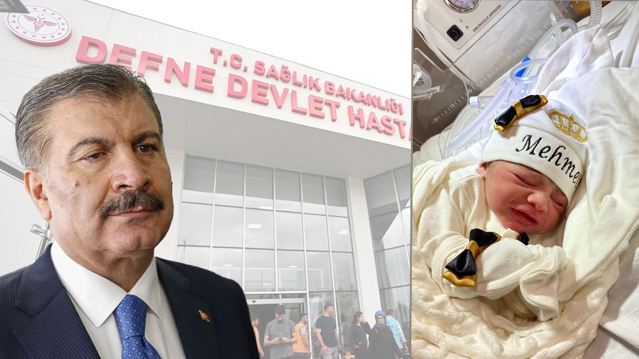 Defne Devlet Hastanesi’nde ilk doğum! Bakan Koca müjdeledi