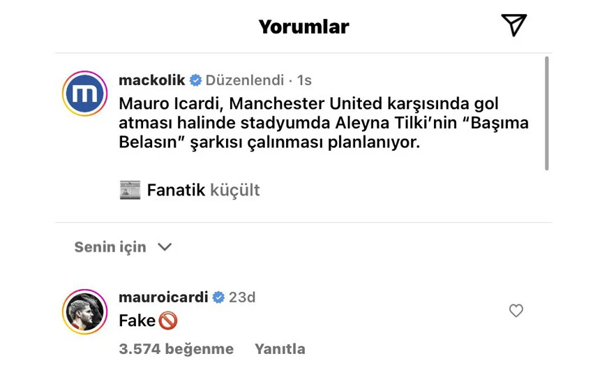 Mauro Icardi'nin gol şarkısı değişiyor mu? Yıldız golcüden açıklama geldi