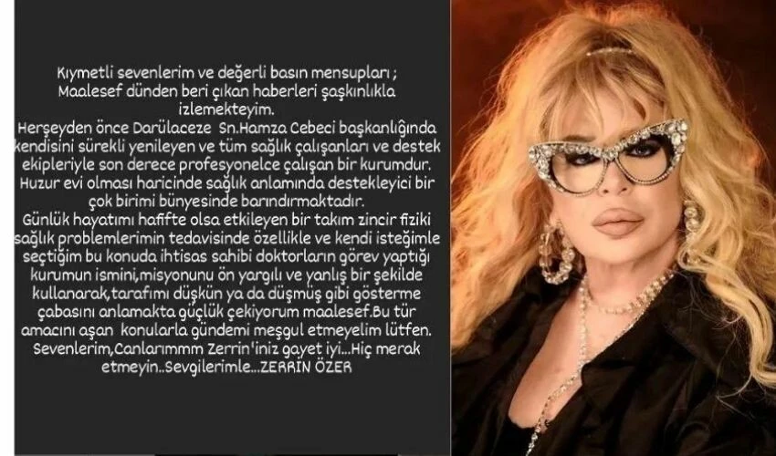 Darülaceze'de tedavi altında olan Zerrin Özer'den üzen haber: Odasına kapandı, kimseyle konuşmuyor