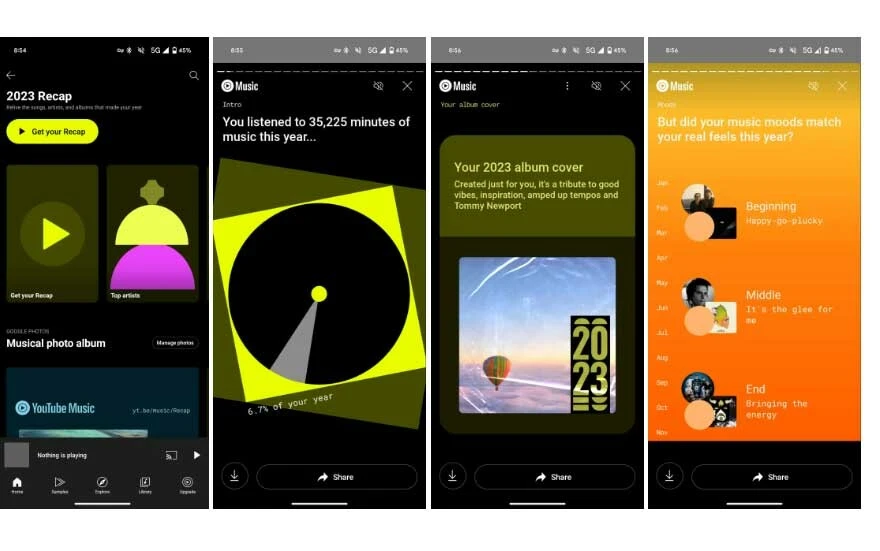 Spotify'nin ardından YouTube Music 2023 Özeti de açıklandı