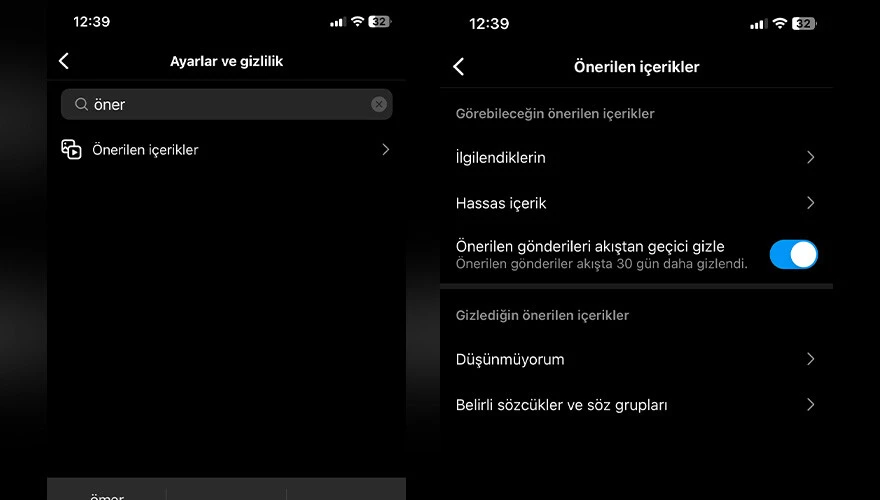 Instagram önerilen gönderileri kapatma (Senin için önerilenler nasıl kapatılır?)