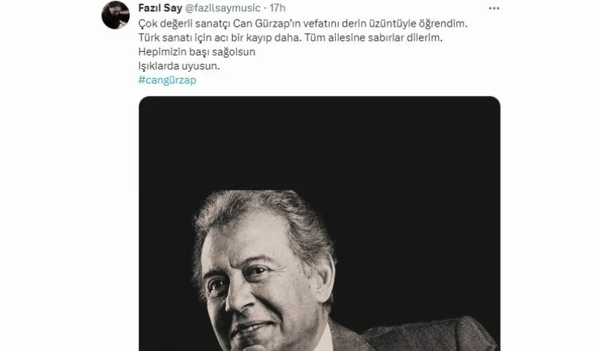 Oyuncu Can Gürzap'ın ölümü sonrası ünlü isimler taziye mesajı yayınladı
