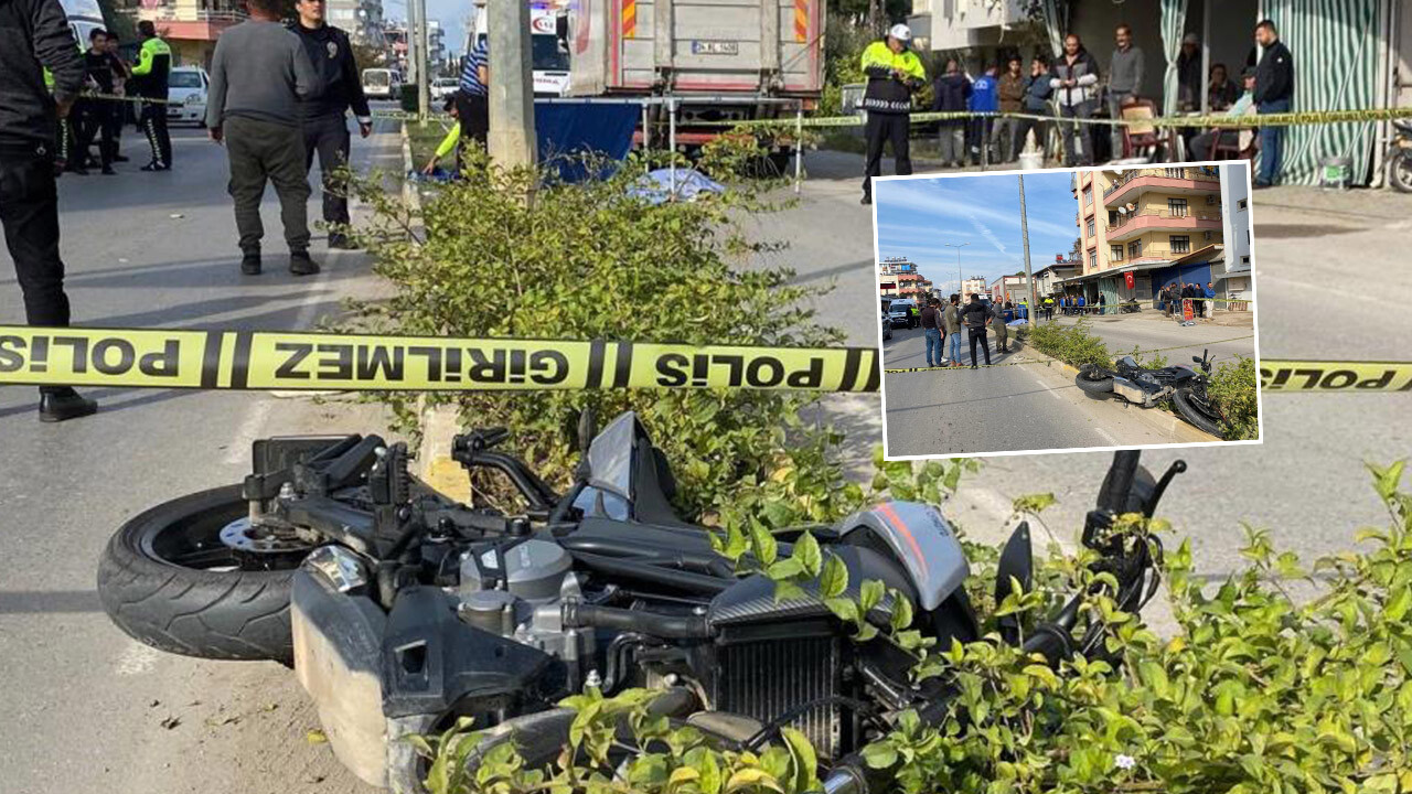 Motosiklete çarparak kamyonun altında kaldı: 1 ölü, 1 yaralı