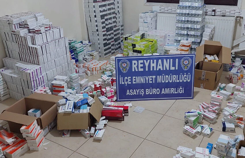 Hatay'da 10 bin kutu sahte ilaç serum ve merhem ele geçirildi