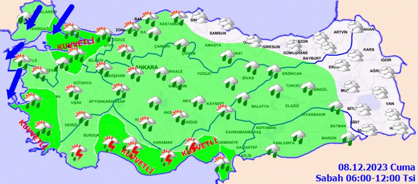 Meteoroloji'den 14 il için sarı ve turuncu uyarılar! İstanbul için de alarm verildi... Bugün hava nasıl olacak? İşte İstanbul, Ankara, İzmir ve il il 8 Aralık hava durumu...