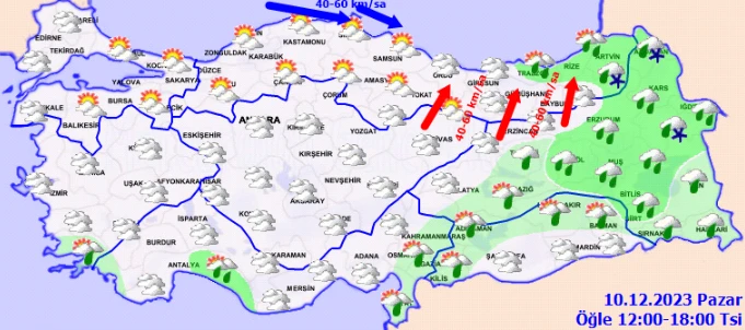 Meteoroloji'den şiddetli sağanak ve fırtına uyarısı: Sarı kodlu alarm verildi (10 Aralık hava durumu)