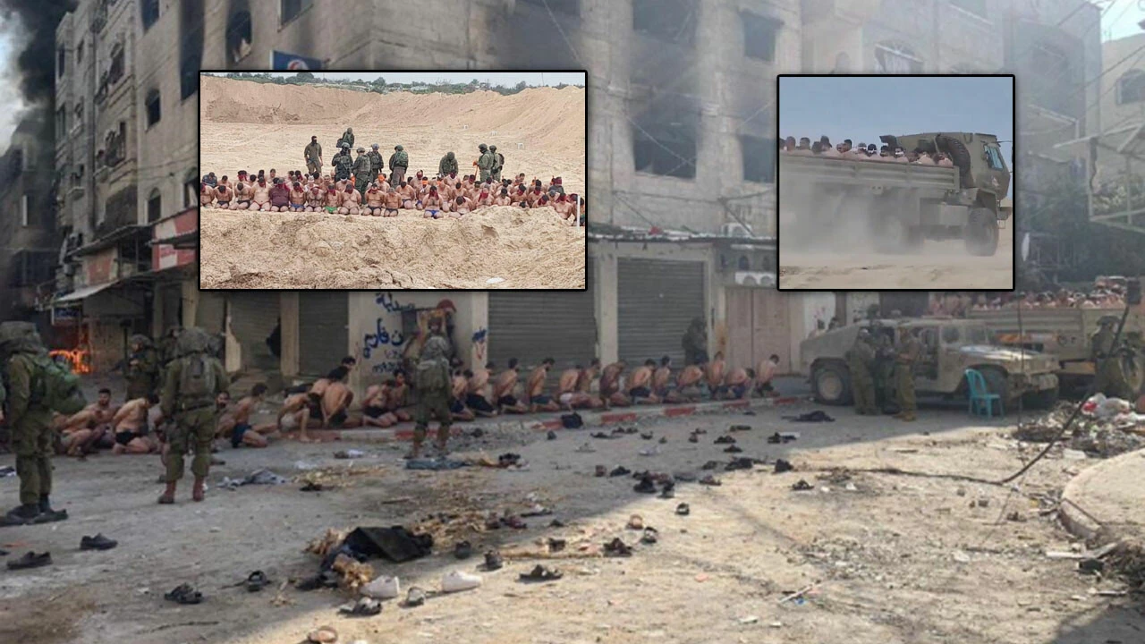 İsrail'in kirli propagandası ifşa oldu! Yarı çıplak alıkoydukları Filistinlileri böyle kullanmaya çalıştılar