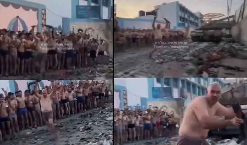 İsrail'in kirli propagandası ifşa oldu! Yarı çıplak alıkoydukları Filistinlileri böyle kullanmaya çalıştılar