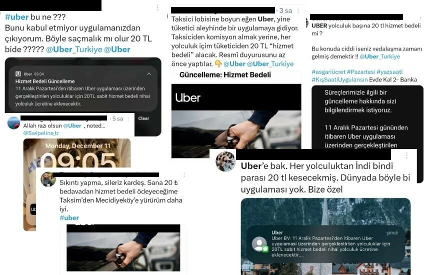 Uber uygulamayla çağırılan taksiye zamlı tarife, tepkiler çığ gibi büyüyor: Her biniş 20 lira!