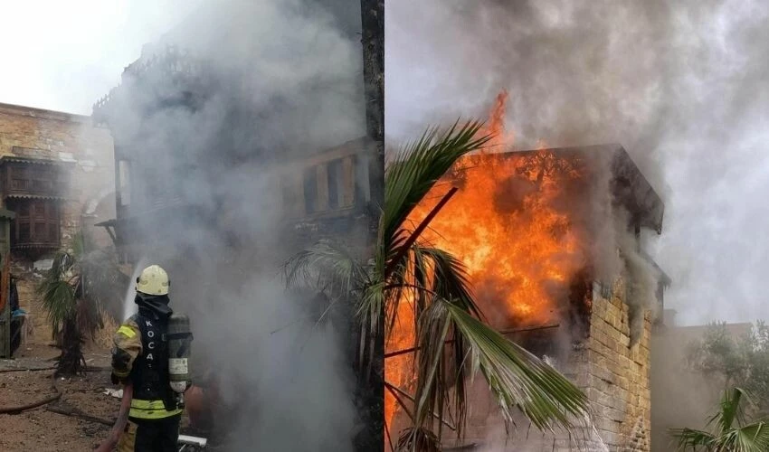 Dizi setinde yangın çıktı, eşyalar kullanılamaz hale geldi