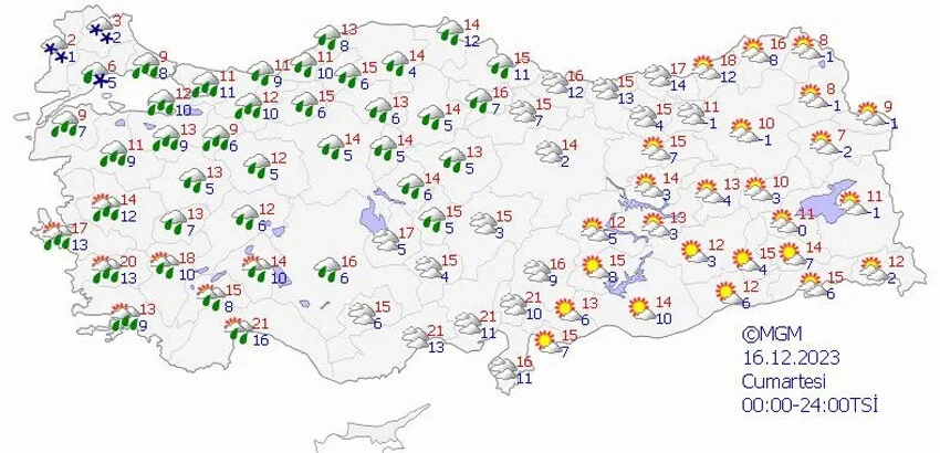 Son dakika! Kara kış geldi! Hava buz kesecek, hafta sonuna dikkat! Bugün hava nasıl olacak? İşte İstanbul, Ankara, İzmir ve il il 14 Aralık hava durumu