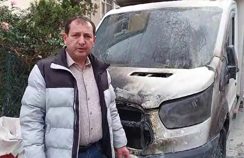 ‘Plakayı sök’ uyarılarını dinlemedi, kamyonu kundaklandı