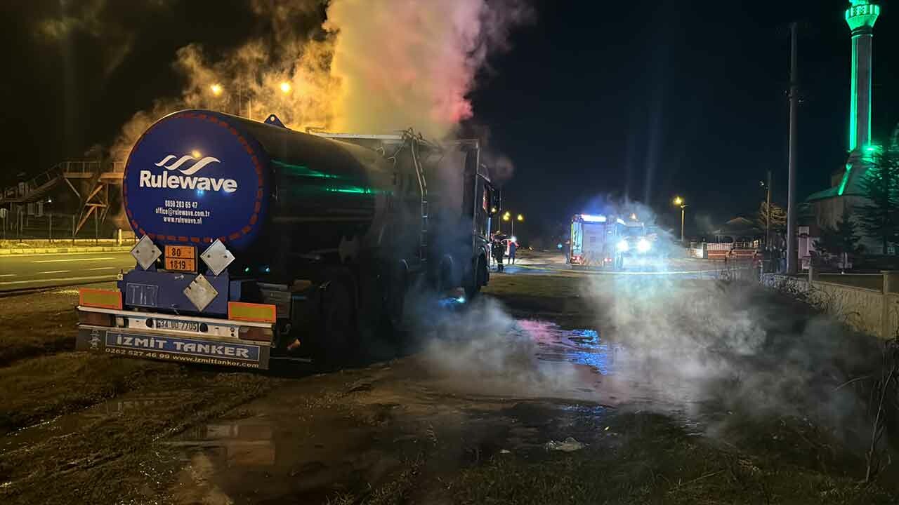 Bolu&#039;da kimyasal madde paniği! Tankerden sızdı, ekipler alarma geçti