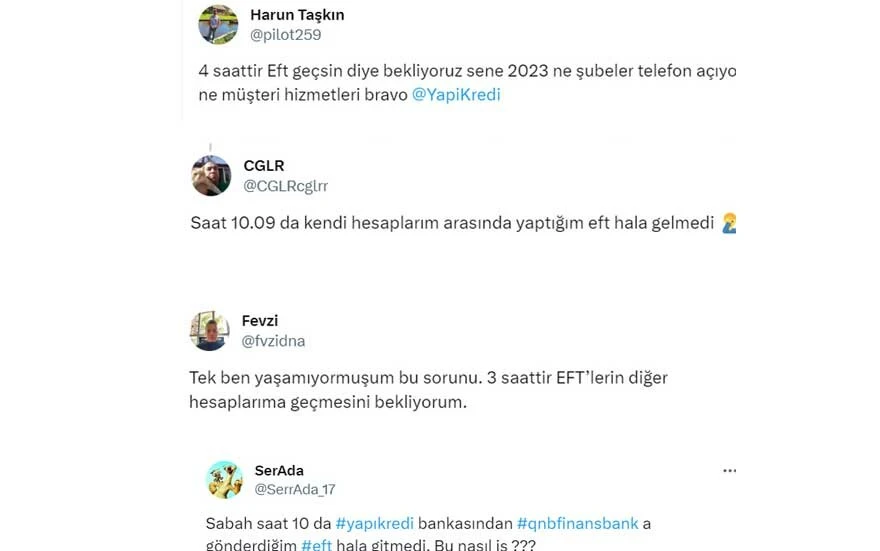 Son dakika: Türkiye geneli EFT para transferlerinde sorun yaşanıyor