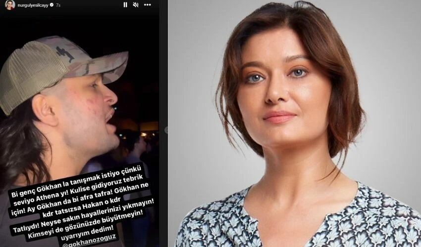 Gökhan Özoğuz'un kulisteki tavrından rahatsız olan Nurgül Yeşilçay'dan sitem dolu sözler