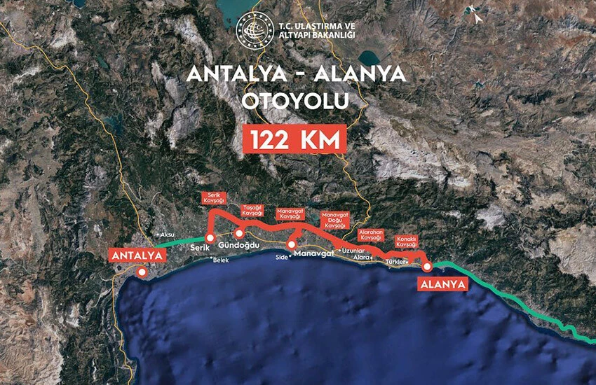 Antalya-Alanya Otoyolu ihalesi yapıldı.