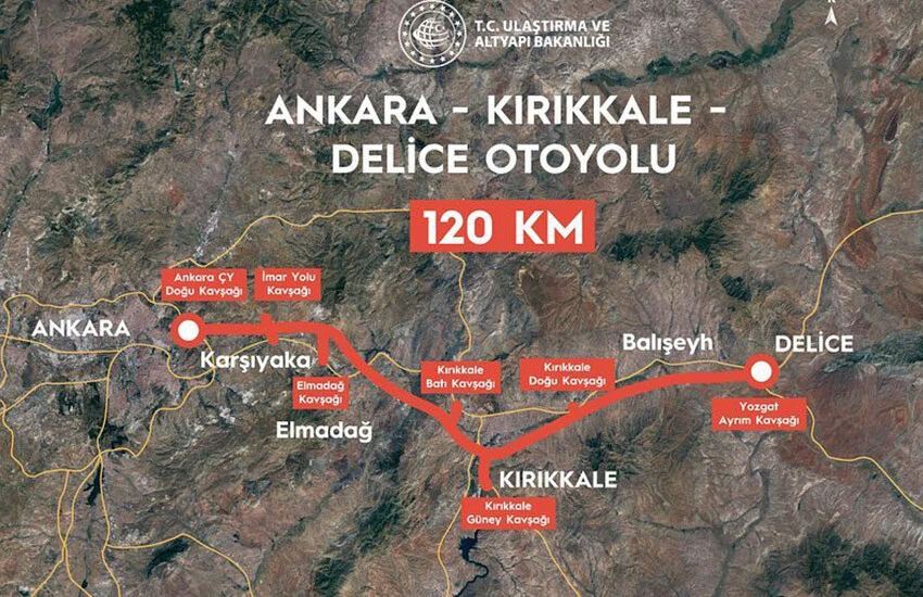 Ankara-Kırıkkale-Delice Otoyolu'nda ihale yapıldı.