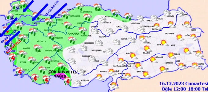 Meteoroloji'den flaş uyarı! Hafta sonu planı yapanlar dikkat: 17 ilde sarı ve turuncu kodlu alarm verildi... (16 Aralık hava durumu)