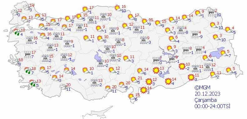 Şemsiyesiz dışarı çıkmayın... Meteoroloji saat vererek 5 ili uyardı: Sağanak geliyor (20 Aralık Çarşamba il il hava durumu)