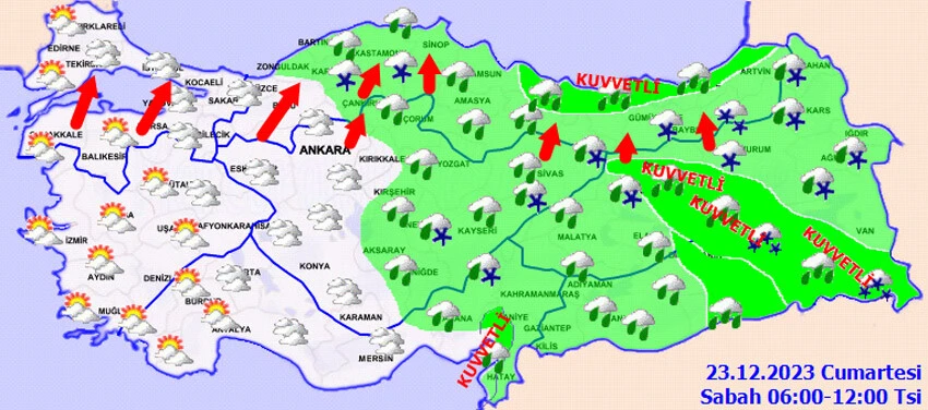 Meteoroloji saat vererek il il uyardı! Kar geliyor, dikkatli olun